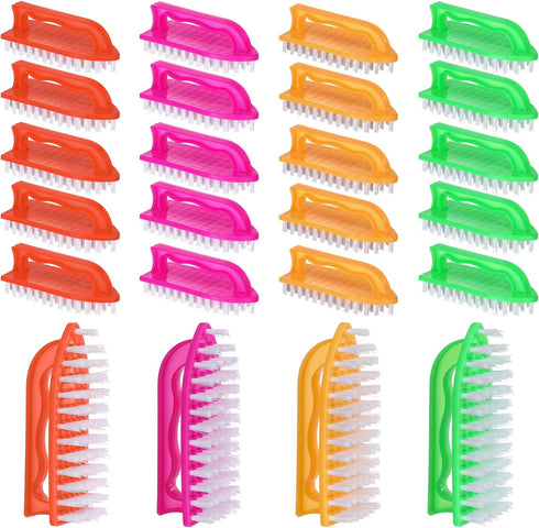 24 Pack Scrub Brushes for Cleaning, Comfort Grip Stiff Bristles Household Cleaning Brushes for Kitchen Bathroom