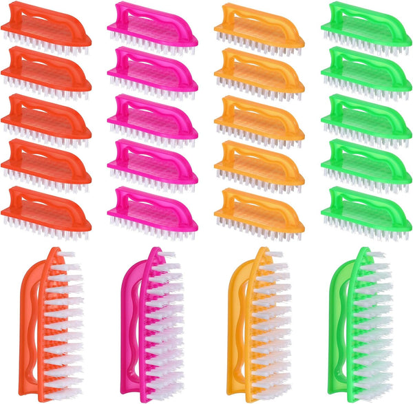 24 Pack Scrub Brushes for Cleaning, Comfort Grip Stiff Bristles Household Cleaning Brushes for Kitchen Bathroom