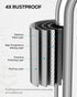 Nieifi Bar Soap Holder for Shower Wall, Stainless Steel Adhesive Soap Dish with 4 Hooks, Silver