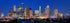 PHOTOSBYJON Houston Skyline Photo Print UNFRAMED - Night Color City Downtown 11.75 x 36 inches Texas Panorama