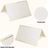 70 Pcs Blank Place Cards with Gold Foil Frame, Fillable Banquet Seat Cards for Wedding Table Setting