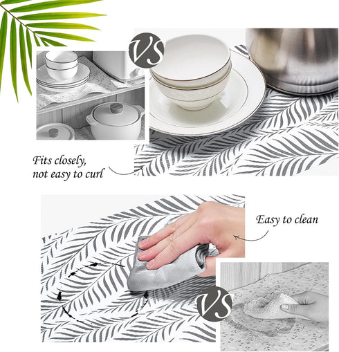 Jersow Cabinet Liner, Non Adhesive Shelf Liner 12" X 20 Ft, Waterproof Drawer Paper Liner