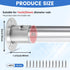 Geesatis 4PCS Total Height 1.57" Fit Diameter 1.0" Pipes High Flange Holder Rod Stainless Steel with Screws