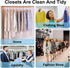 BEISHIDA 25pcs 72 Inch Plastic Garment Bags, Clear Dry Cleaning Laundry Bags for Clothes Cover and Storage