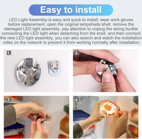 Refrigerator LED Light Assembly WR55X11132 for GE Refrigerator Light Bulb Covers Assembly - 2024 New Model