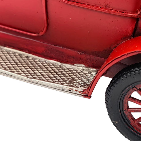 Berfutall 10'' Iron Classic Red Classic Cars Model Collectible Vehicle Decoration for Table Top Decor