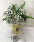 D-Seven Artificial Flowers - 30PCS Real Looking Fake Roses with Stem for DIY Wedding Bouquets