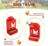 2 Pack Chicken Grit and Oyster Shell Feeder, Metal Oyster Shell Feeder with Visual Window and Lid, Hanging Gravity