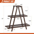 GHWIE 3 Plant Stand Indoor Plant Shelf Outdoor bamboo Plant Rack, Tiers Ladder Plant Holder Flower Stand for Living