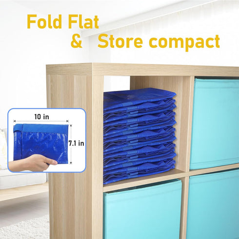 TICONN 2 Pack Extra Large Moving Bags with Zippers, Heavy-Duty Storage Tote Boxes