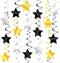 KatchOn Black Gold and Silver Star Hanging Swirls - Pack of 30, Graduation Decor Class of 2025, No DIY