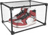 LANSCOERY Shoe Storage Box, Stackable Clear Acrylic Foldable Shoe Organizer with Magnetic Side Opening Door for