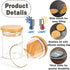 GPOVVIMX 12 191 8.5oz Pcs Glass Spice Jars with Bamboo Airtight Lids and Labels - Small Food Storage Containers