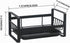 Kitchen Sponge Holder for Sink, Kitchen Sink Caddy Organizer, Sink Tray Drainer Rack, Dish Rags Brush Soap Storage Countertop with Removable Front Drain Pan - Black