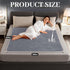50" 60", 3-Layer Tisancy Love Waterproof Bed Blanket - Throw Size, x Dark & Light Gray, Flannel with Storage Bag