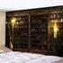 Kanora Vintage Bookshelf Tapestry Wall Hanging - Study Room Picture Art Tapestry Retro Bookshelf Wall Art Library