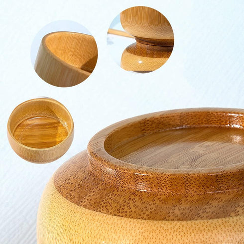Natural Bamboo Bowls Pack of 3, Japanese Style Bowls, Household Healthy and Environmentally Friendly Salad Bowls, Soup Bowls, Ramen Bowls, Fruit Bowls, and Rice Bowls for Kids and Adults by WUYIWUDA