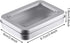 8 Pieces Tin Box Metal Tins with Lids, Clear Top, Mini Portable Storage Case for Home Candles, Gifts, 3.4x2.4x0.8 Inch,