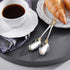 KEAWELL Luxurious 5.1-Inch Espresso Spoons Set - 6 Pieces, Mini Coffee Spoon, 18/10 Stainless Steel, Mirror Polished