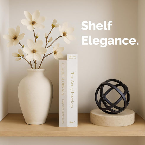 Set 2 Vine Creations Decorative Books - of Linen Hardcover Boxes with Storage - Aesthetic Fake Books for Decoration
