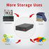 Minimalist Storage Box (Cassette Tape), Stackable with Lid, Holds 96 Cassettes, 16.34x9.25x3.4 Inches - Grey, 2 Count