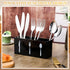 Acrylic Cutlery Storage Organizer Bin for Kitchen - 3 Section Silverware Caddy, Knife Spoon Fork Holder (Black)