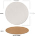 23.6 Inches CENNBIE Round Table Mat - Cork Table Pad Protector- Suitable as Side Dining Coffee Table Cover (Cream)