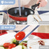Reusable Long Silicone Cooking Chopsticks with Spoon, 12 Inches, BPA-free Non-Slip Kitchen Utensils (Pastel Green)