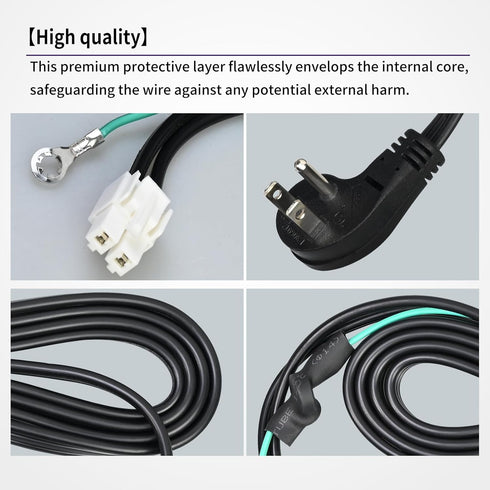 Upgraded Refrigerator Power Cord, Compatible with Samsung Models, Replacement Fridge Power Cord 3903-000519, 3903-001003