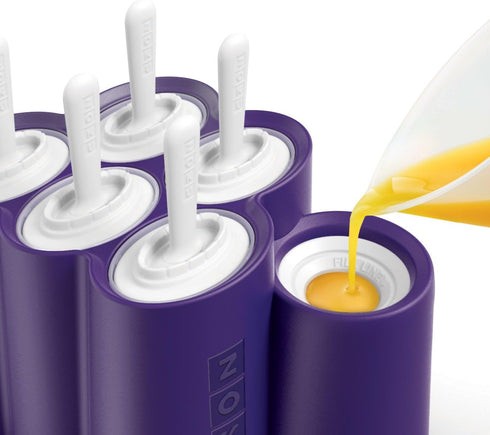 ZOKU Space Ice Pop Molds, 6 Rocket and Astronaut-shaped Popsicles Molds with Reusable Sticks, BPA-free