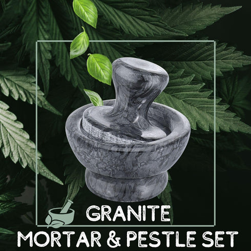 Flexzion Small Mortar and Pestle Set Marble Stone Crusher (Black) - 4 Inch, 1/2 Cup Capacity Muddler and Bowl, Kitchen Hand Grinder for Spices, Herbs, Pills