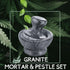 Flexzion Small Mortar and Pestle Set Marble Stone Crusher (Black) - 4 Inch, 1/2 Cup Capacity Muddler and Bowl, Kitchen Hand Grinder for Spices, Herbs, Pills