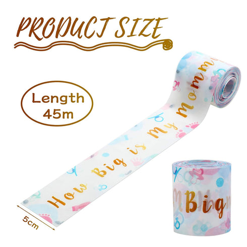 Sumind 2 Rolls Tummy Measuring Tape, Belly Baby Shower Game Party Favors Measure Tape Game Supplies