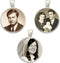 Wedding Bouquet Photo Charms - Pack of 3 Silver Bridal Picture Charms for Flowers