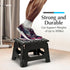 Handy Laundry Folding Step Stool - Collapsible Stool for Adults & Kids, Great for Kitchen, Bathroom, or Bedroom (Black