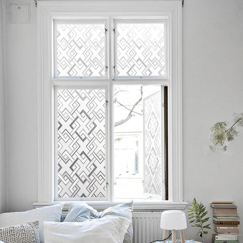 Kromapolis Frosted Glass Window Film, Static Cling Decorative Door Film, Opaque UV Blocking Coverings for Bathroom