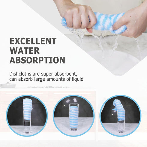 Choicy 10 Pack 1212in Microfiber Cleaning Cloth Absorbent Kitchen Towels Dish Cloths Washable Reusable Cleaning Rags