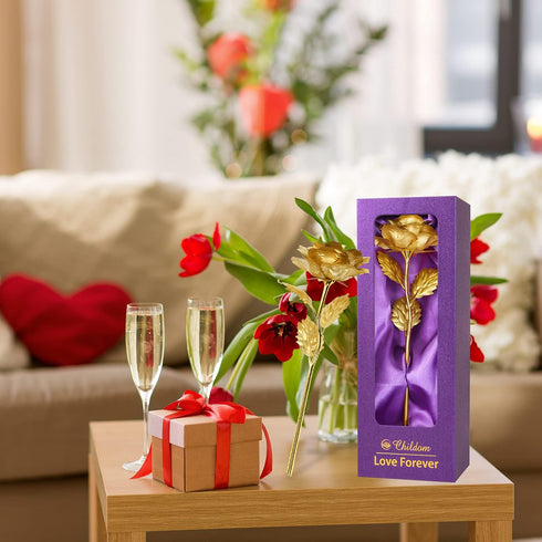 Childom Gold Rose Birthday Gifts for Women - Christmas Present for Mom, Wife, Grandma, Daughter, Women