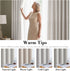 H.VERSAILTEX 84 Inch Linen Blackout Curtain for Bedroom/Living Room, Thermal Insulated Grommet Drapes, Heather Ivory
