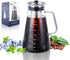 Aquach Airtight Cold Brew Coffee Maker 51oz/1.5L, BPA-Free Borosilicate Glass Pitcher with Stainless Steel Filter