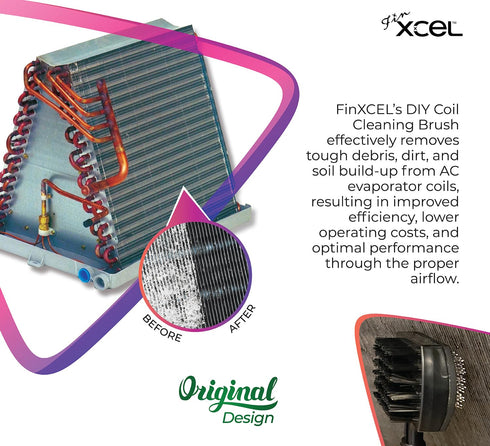 Next Generation Air Conditioner Evaporator Coil Fin Cleaning Brush V2 (Double-Sided) - By FINXCEL