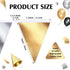 Tatuo 40 Feet Graduation Fabric Pennants Bunting Banner Triangle Flag Garland Vintage Bunting 42 Pcs Floral Triangle Flags Cloth Garland for Birthday Graduation Party Decoration (Black, Gold, Silver)