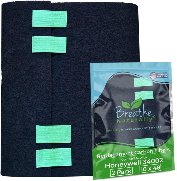 Replacement Carbon Filters for Honeywell 34002 2-Pack 10"x48" Activated Carbon HEPA Pre-Filter