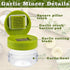 Nokiils 2 Pcs Garlic Press Stainless Steel, Garlic Mincer Crusher with Peeler and Cleaning Brush, Garlic Chopper Mini