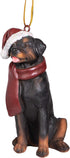 Design Toscano Full Color Christmas Xmas Rottweiler Holiday Dog Ornaments