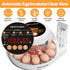 12 Egg Incubator for Hatching Eggs with Automatic Egg Turning, Temperature & Humidity Control Display, Built-in LED Egg
