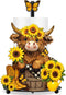 Summer Sunflower Highland Cow Paper Towel Holder Sunflower Floral Cattle Kitchen Bathroom