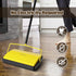 Carpet Sweeper Manual Push with Horsehair Brush, Non Electric Floor Roller Broom for Pet Hair