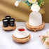 4 5/6/7/8 Inch(Light Geetery Pcs Wooden Risers for Display Wood Pedestal Stand Mini Tray Stand Round Wooden Pedestal