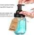 Mason Jar Bathroom Accessories Set (4pcs) - Foaming Soap Dispenser, Toothbrush Holder, Apothecary Storage Jars